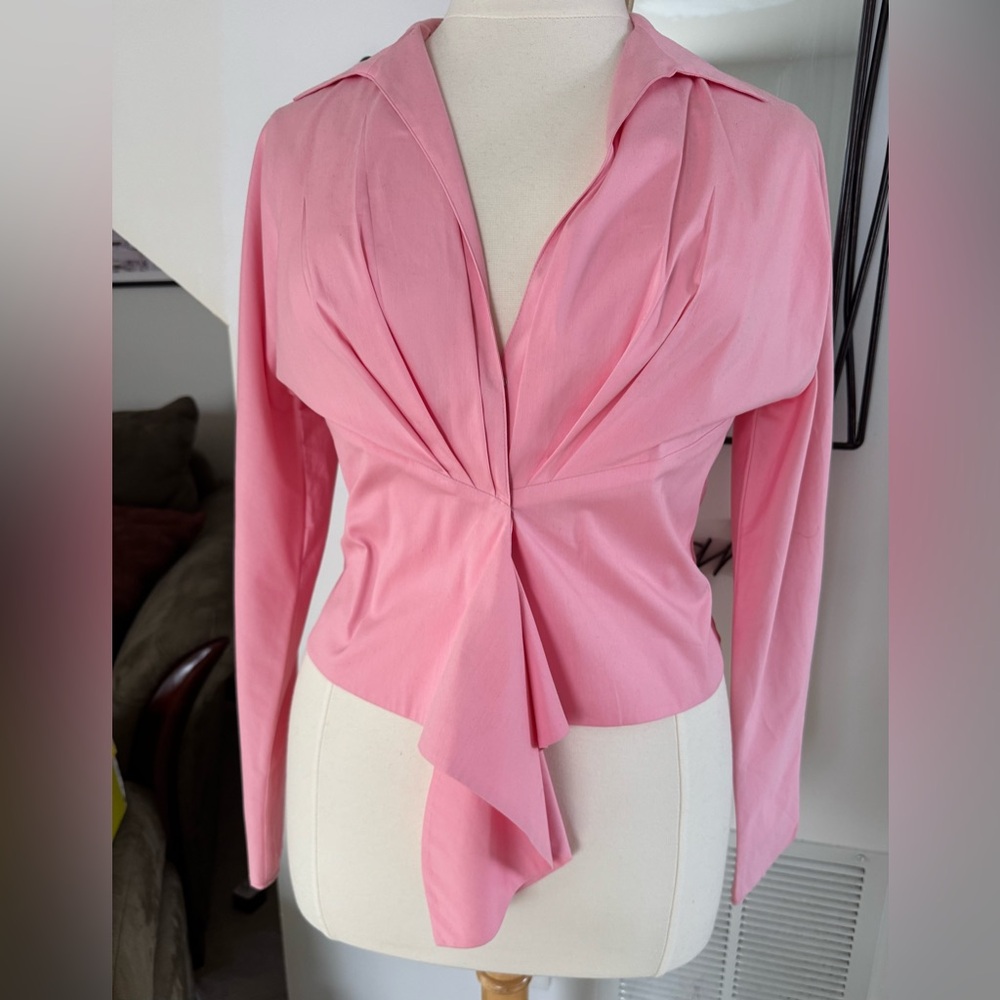 Neiman Marcus Pink Wrap Top, Size 16
